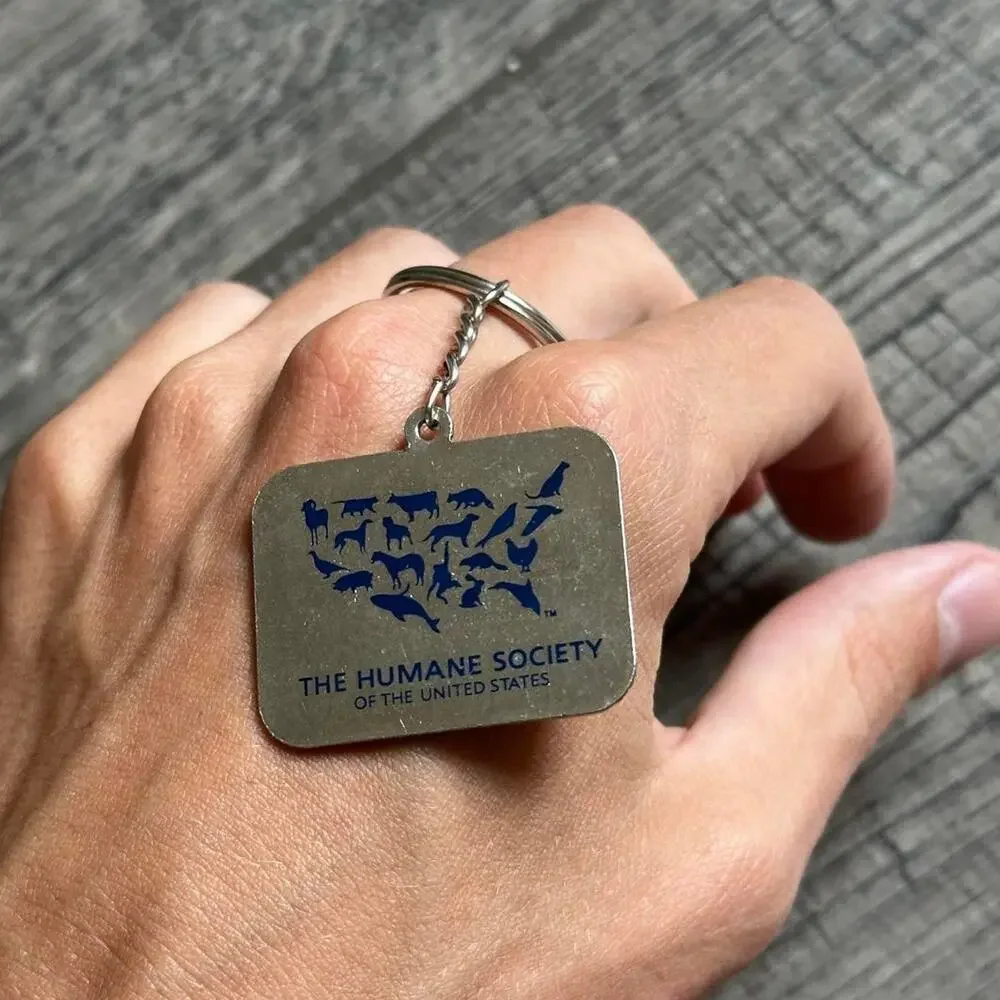 Vintage Silver The Humane Society of the United States Keychain
